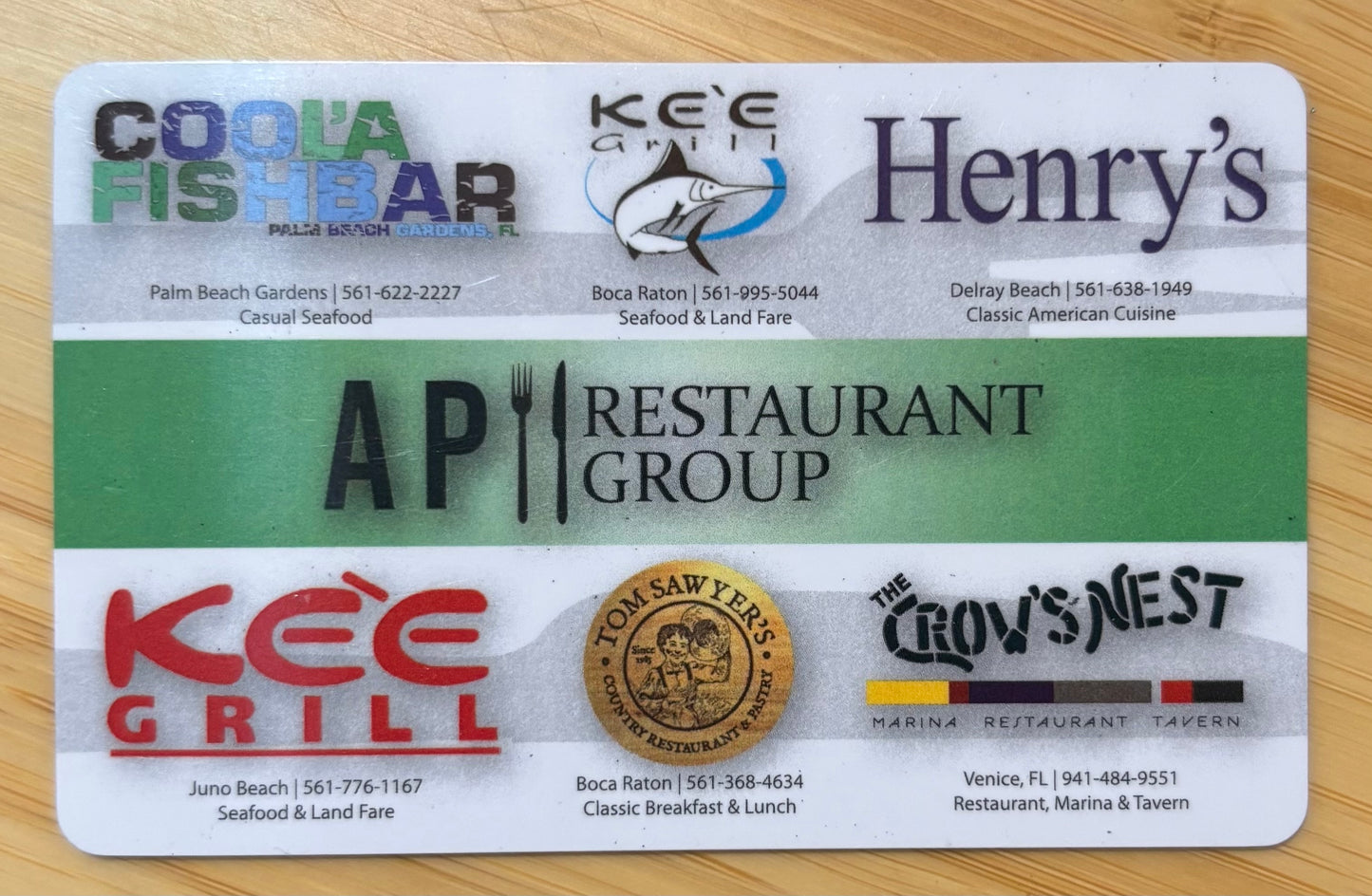 AP Restaurant Group Gift Cards Discounted 40%!