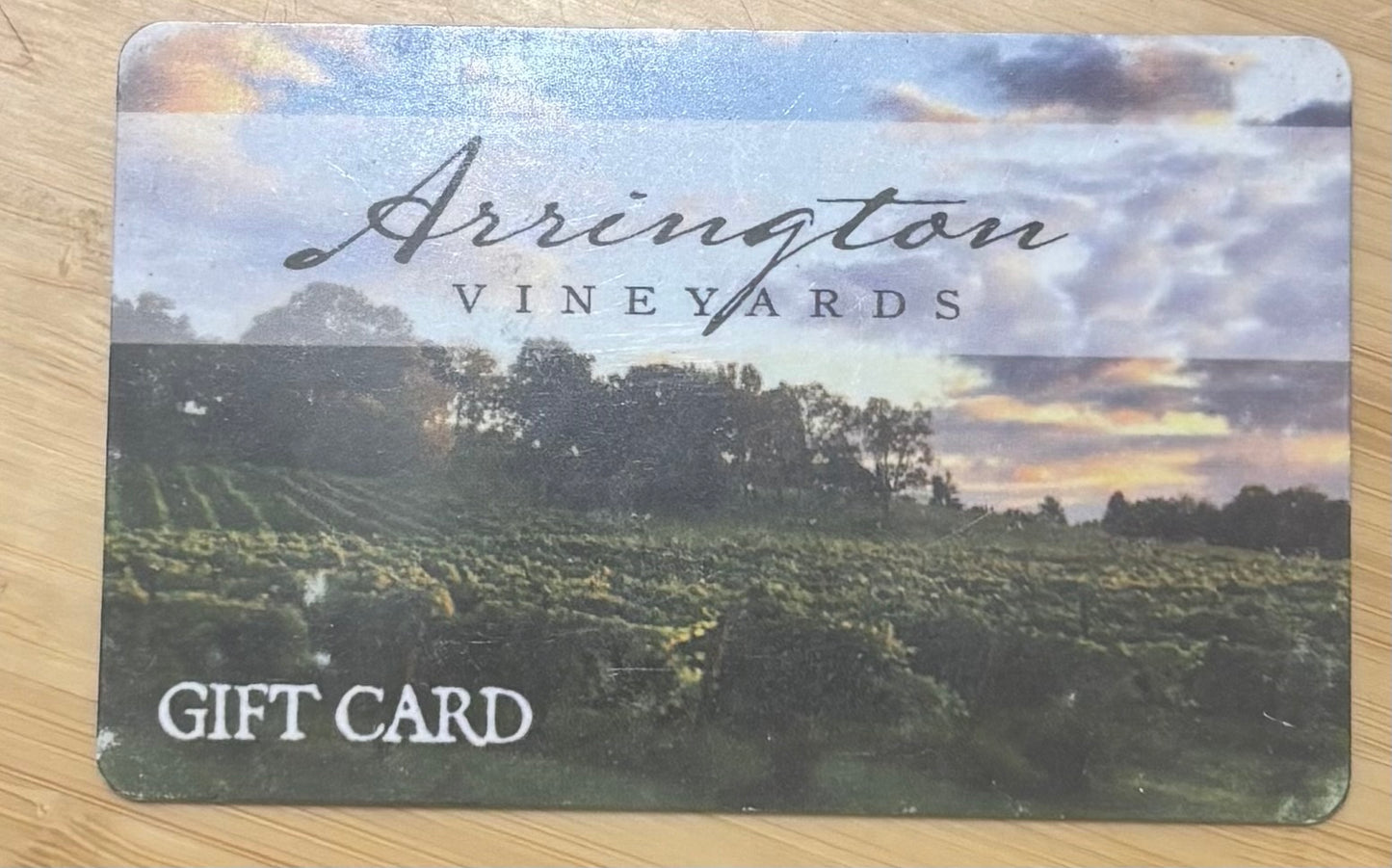 Arrington Vineyards Gift Card $100 value! Discounted 40%!
