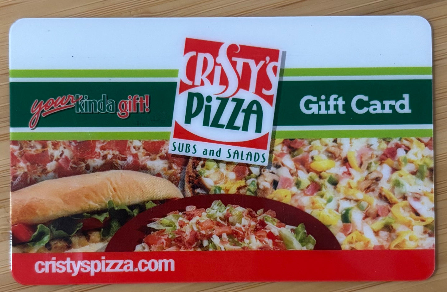 Cristy's Pizza Sub and Salads Restaurant Gift Cards Discounted 40%!