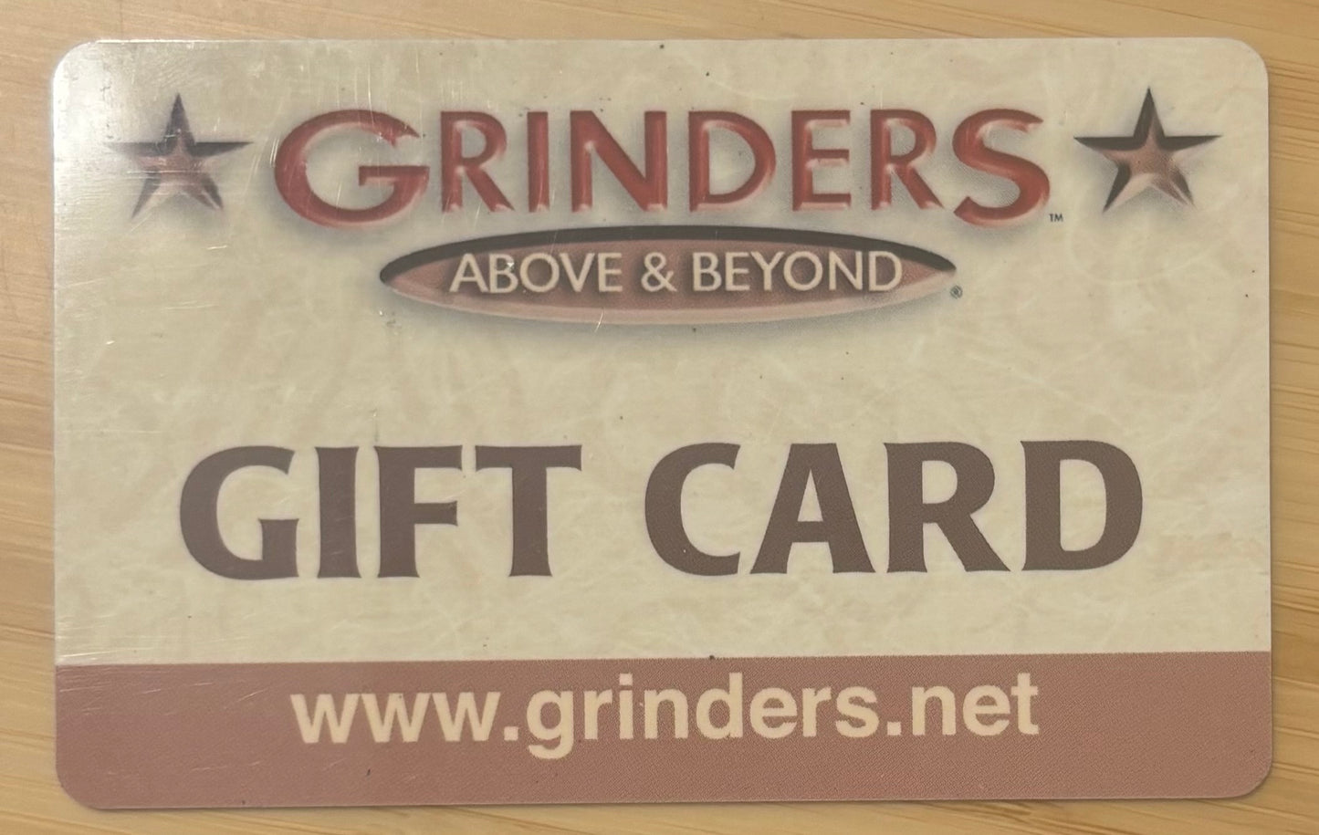 Grinders Above & Beyond Gift Cards Discounted 40%