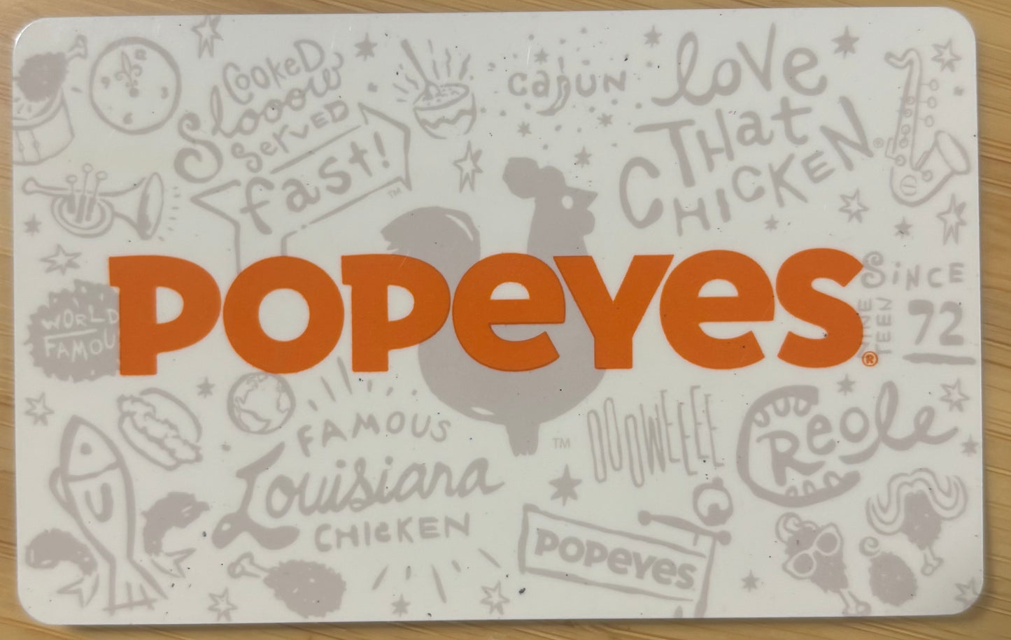 Popeye's Louisiana Chicken Restaurant Gift Cards Discounted 20%