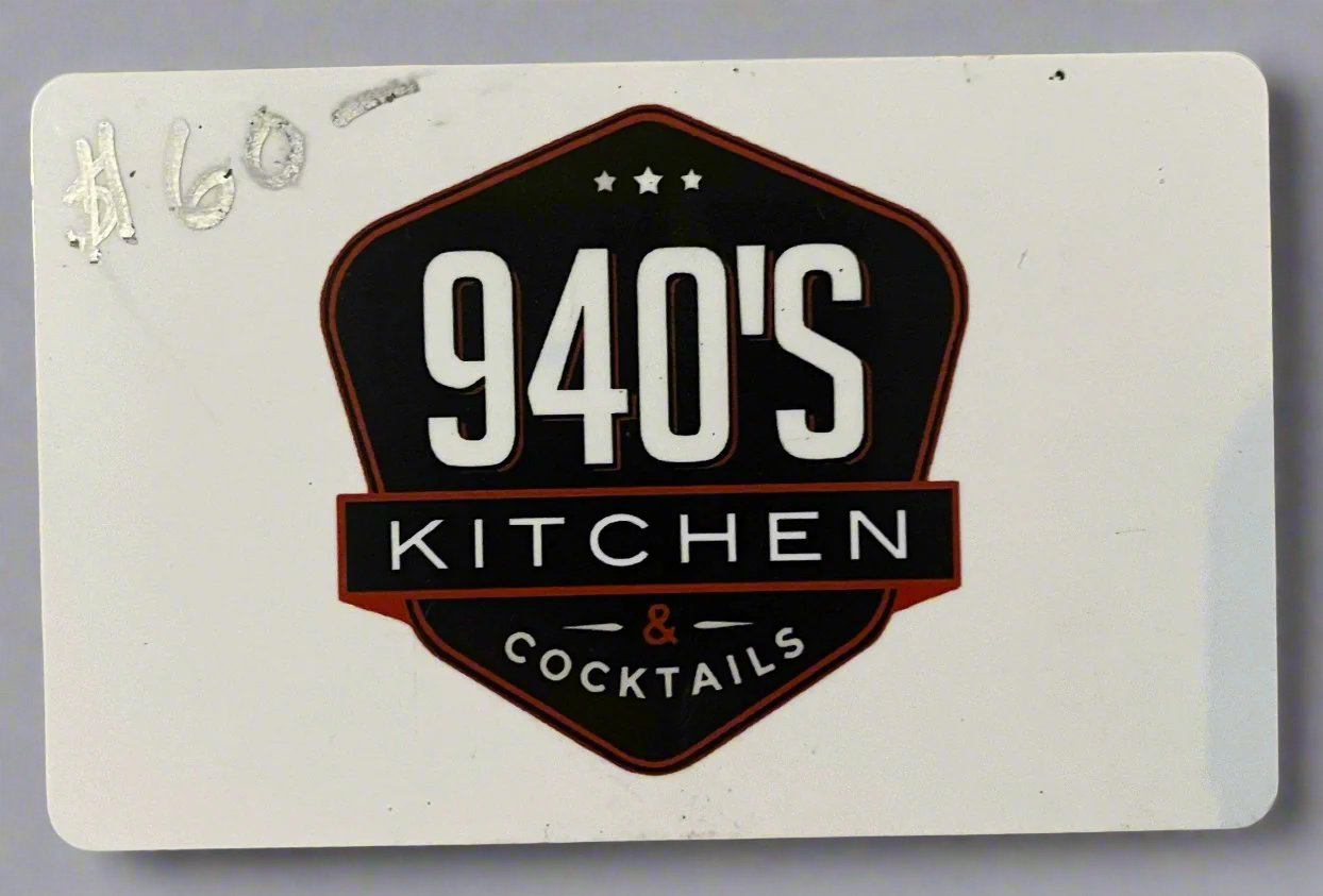 940’s Kitchen & Cocktails Gift Card with $60 value