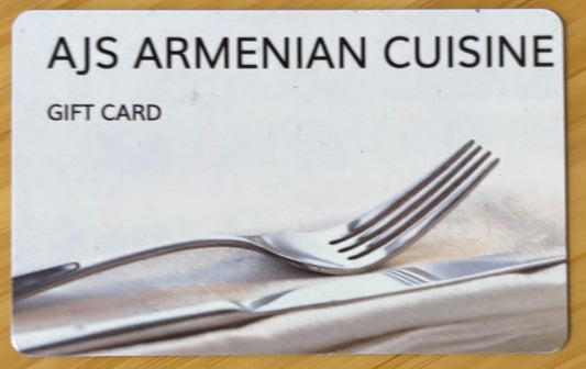 AJ's Armenian Cuisine Gift Card $100 value! Discounted 40%!