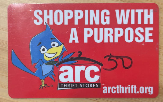 Arc Thrift Stores Gift Cards Discounted 40%!