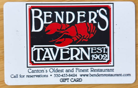 Bender's Tavern Gift Cards Discounted 40%!