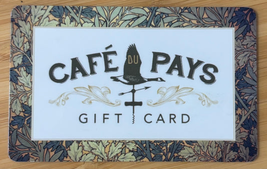 Cafe Du Pays Gift Cards Discounted 40%!