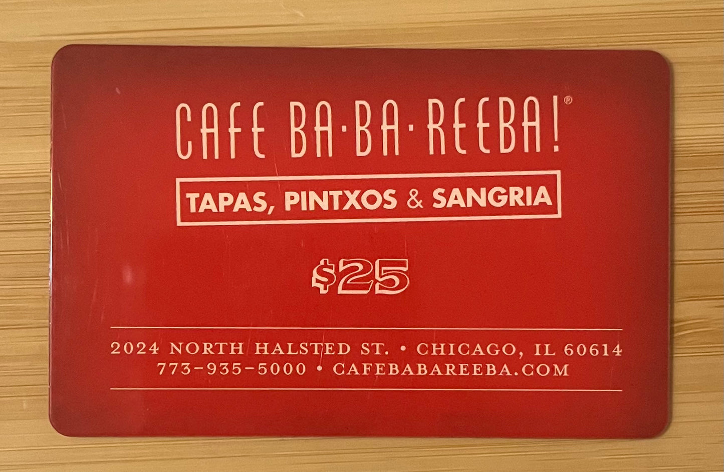 Cafe Ba Ba Reeba Gift Card