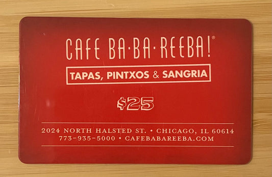 Cafe Ba Ba Reeba Gift Card