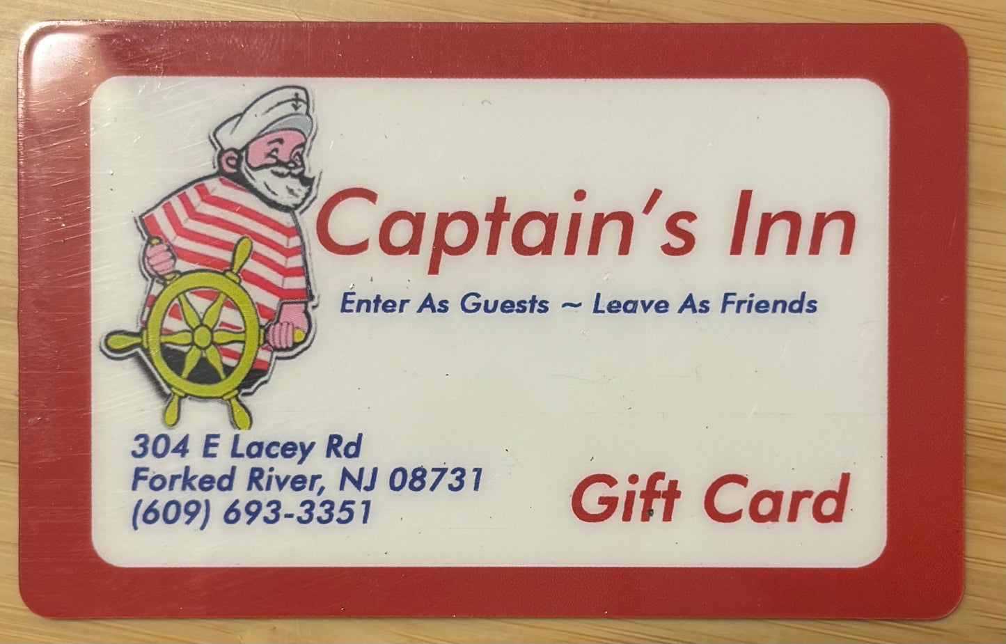Captain's Inn Gift Cards Discounted 40%!