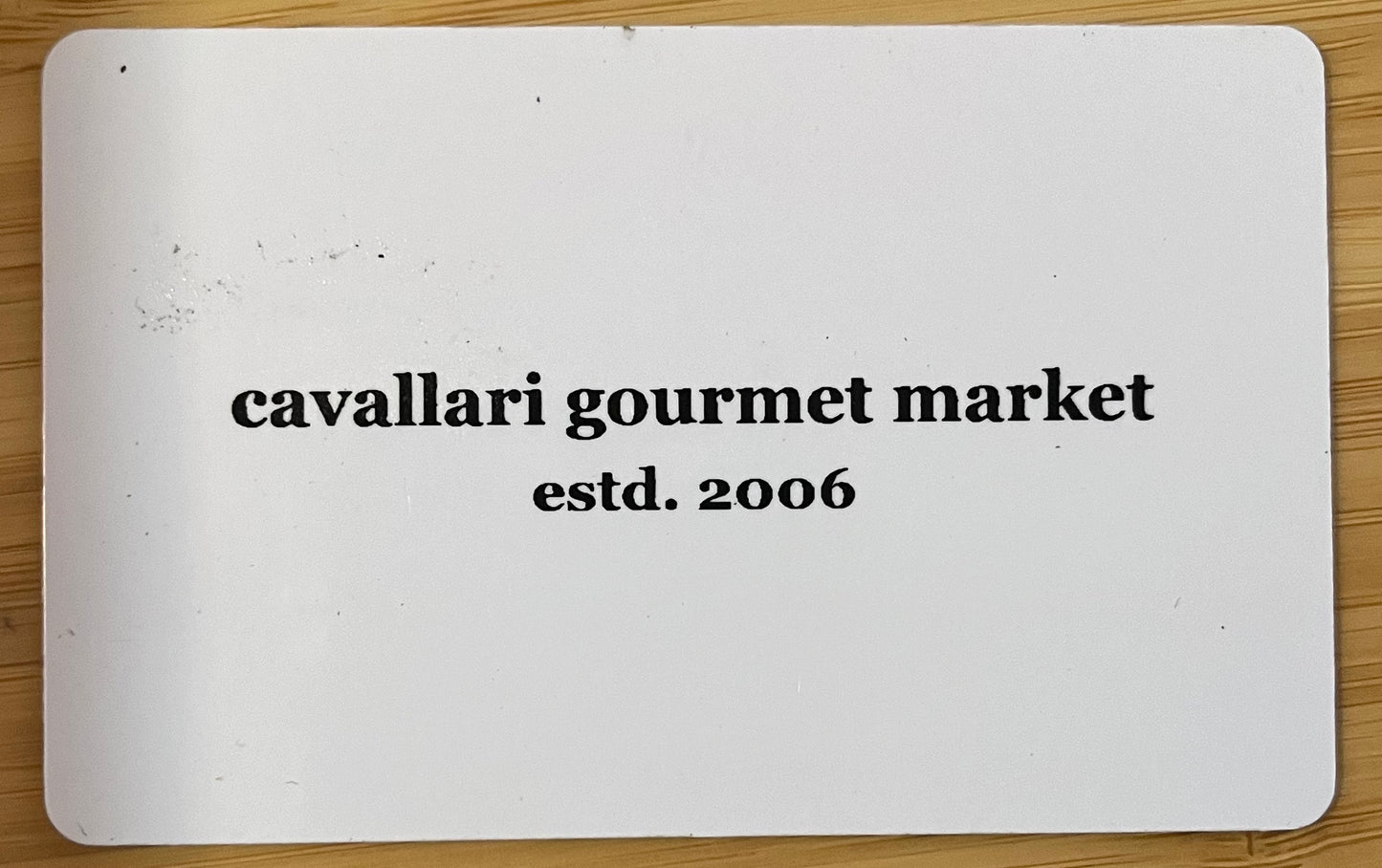 Cavallari Gourmet Market Gift Card