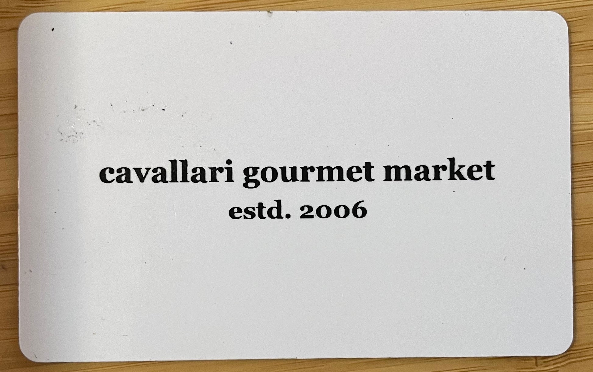 Cavallari Gourmet Market Gift Card