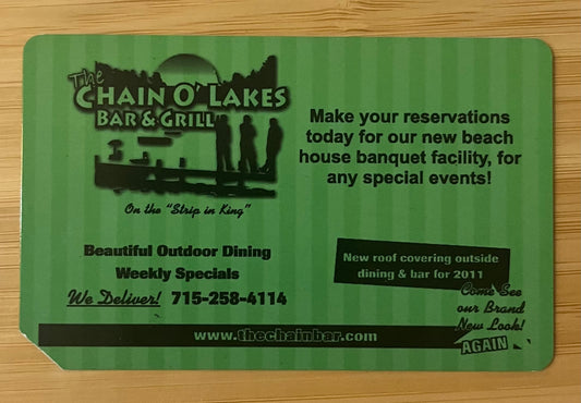 Chain O' Lakes Bar & Grill Gift Card