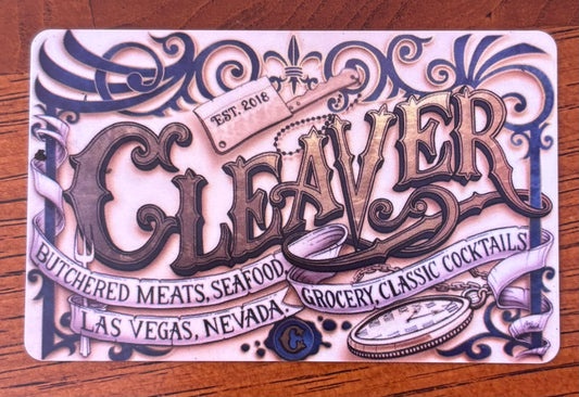 Cleaver- Butchered Meats, Seafood & Classic Cocktails Gift Cards! Discounted 30%!