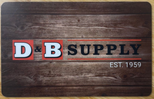 D&B Supply Gift Cards Discounted 40%!