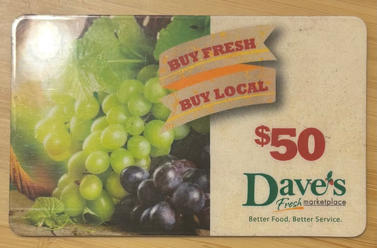 Dave's Fresh Marketplace Gift Cards Discounted 40%!
