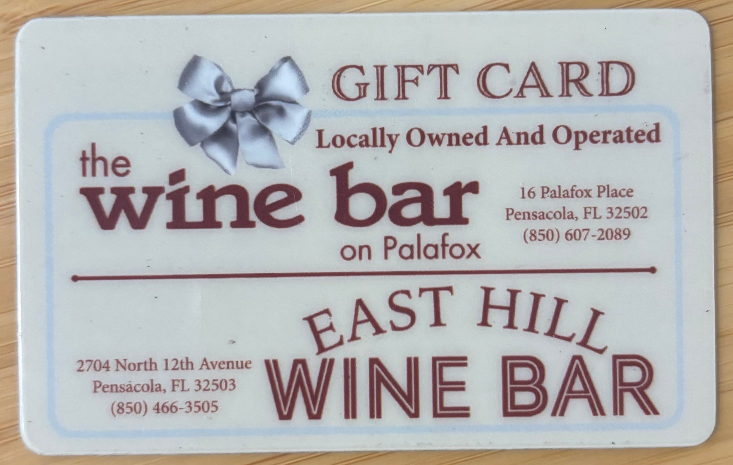 East Hill Wine Bar Gift Cards Discounted 40%!