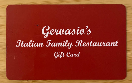 Gervasios Italian Family Restaurant Gift Card