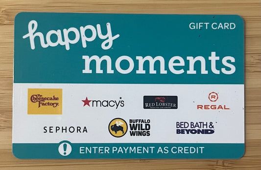 Happy Moments Gift Cards! Discounted 20%!