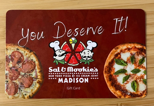 Sal & Mookie's New York Pizza & Ice Cream Joint Gift Card $100 value!