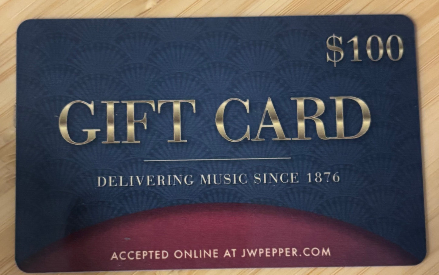 JW Pepper Gift Card $100 value Discounted 30%!