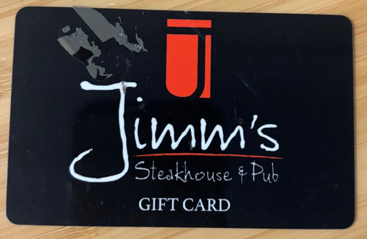 Jimm's Steakhouse and Pub Restaurant Gift Cards $100 value Discounted 40%!