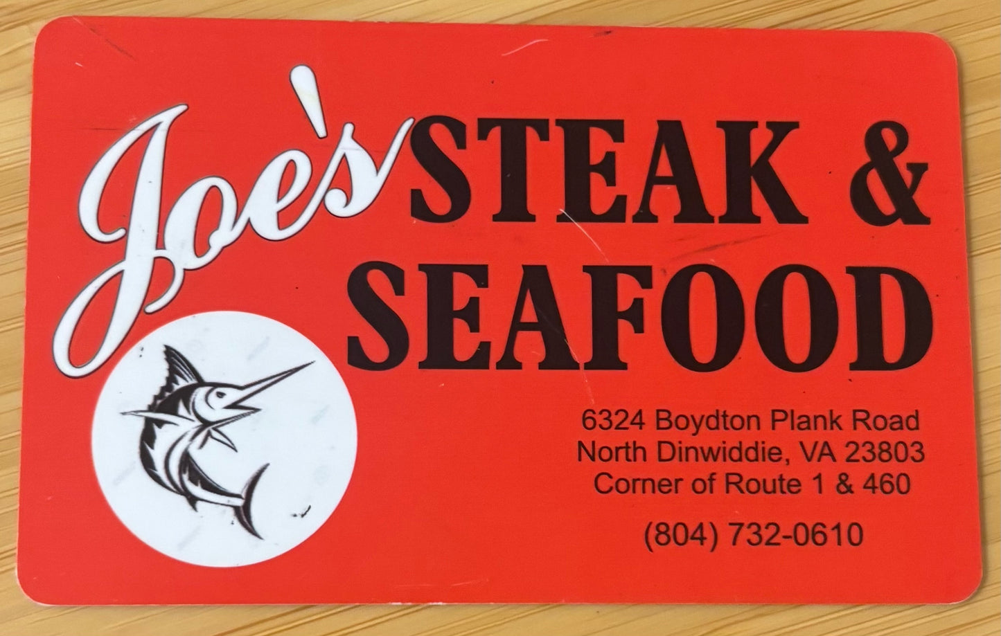 Joe's Steak & Seafood Gift Cards Discounted 40%!