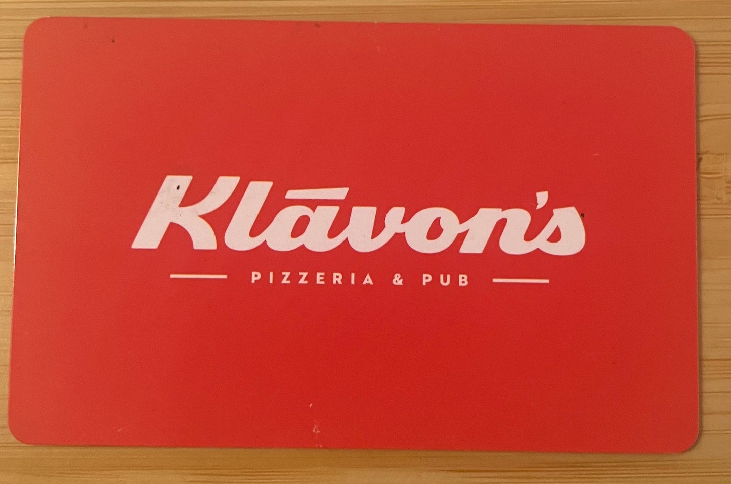 Klavon's Pizzeria & Pub Gift Card $50 value! Discounted 50%!