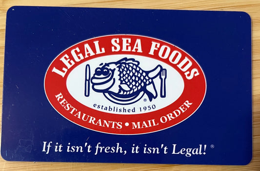 Legal Sea Foods Restaurant Gift Card $50 value!