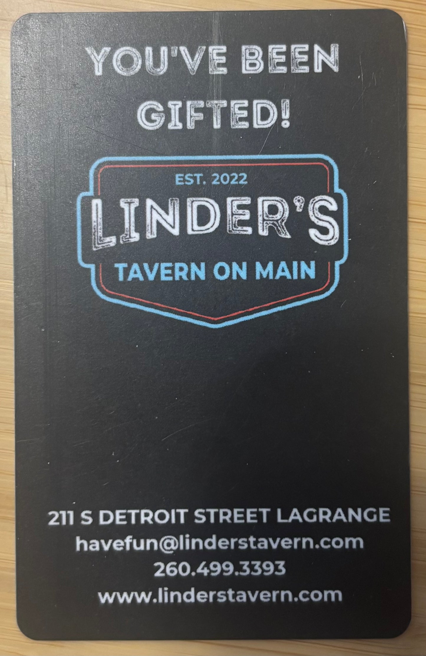 Linder's Tavern on Main Gift Cards Discounted 40%