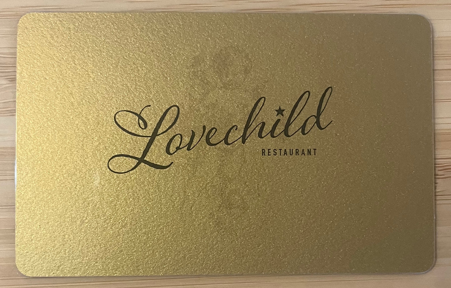 Lovechild Restaurant Gift Card $100 value! Discounted 50%!