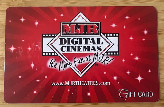 MJR Theatres Gift Cards $50 value! Discounted 50%!