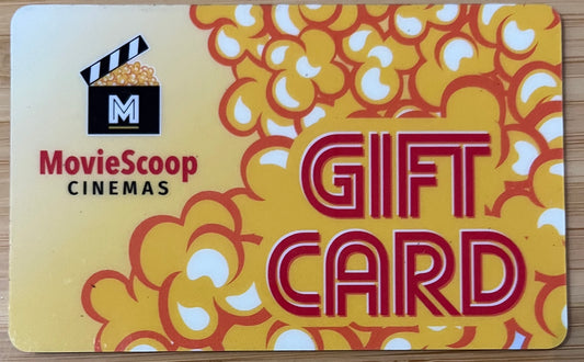 Movie Scoop Cinemas Gift Card $50 value! Discounted 50%!