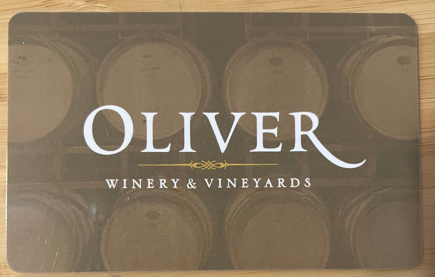 Oliver Winery & Vineyards Gift Card $50 value!