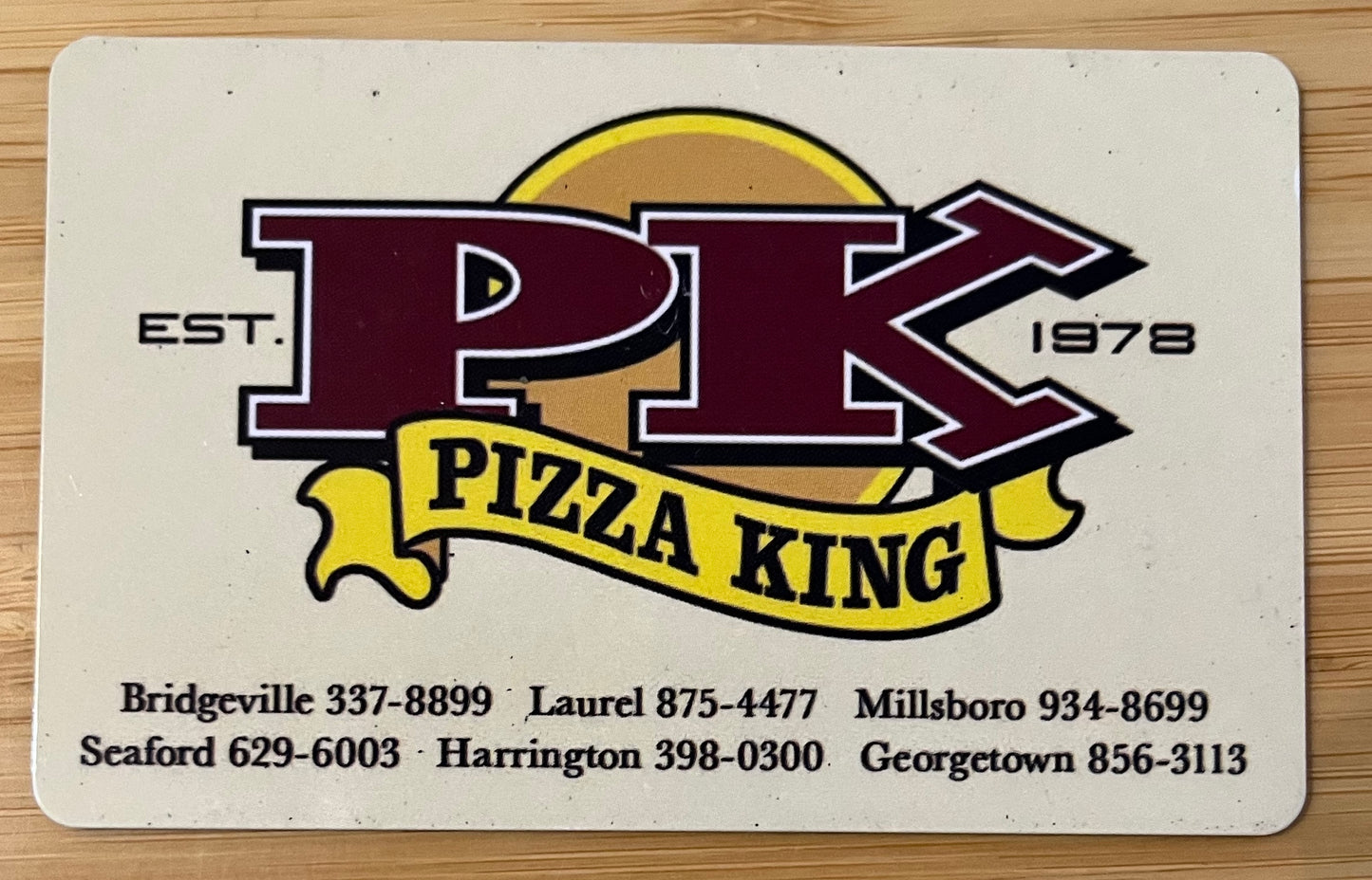 Pizza King Gift Cards $50 value! Discounted 50%!