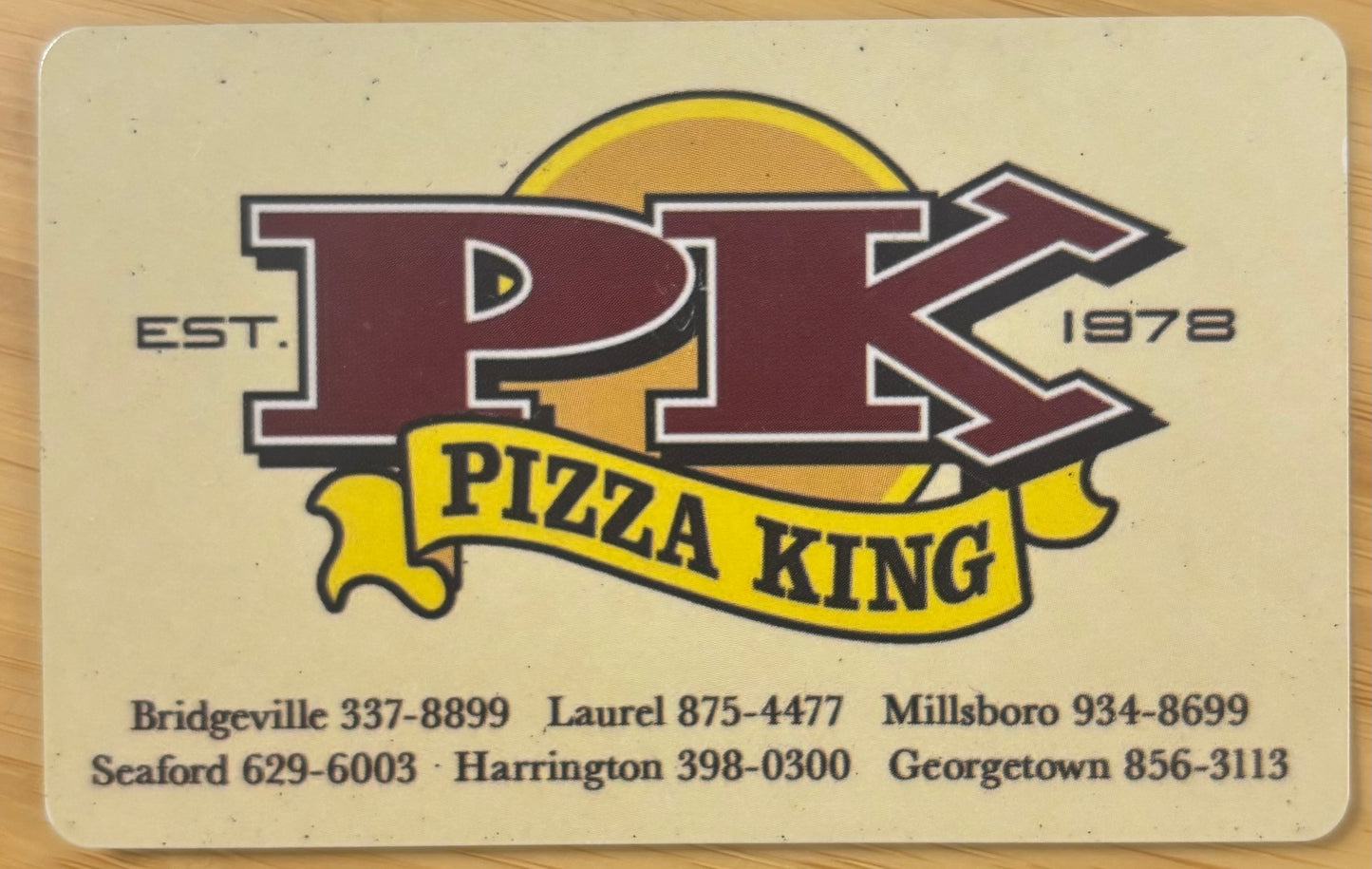 Pizza King Restaurant Delaware Gift Cards Discounted 40%