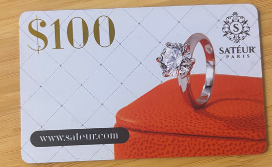 Sateur Jewelry Gift Cards Discounted 50%!