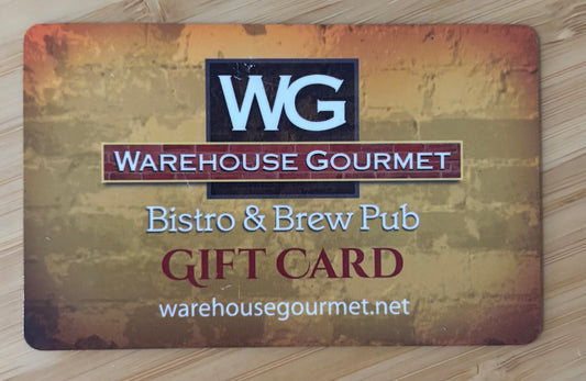 Warehouse Gourmet Bistro & Brew Pub Gift Card Discounted 30%!