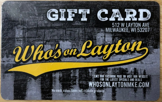 Who's on Layton Gift Cards Discounted 40%