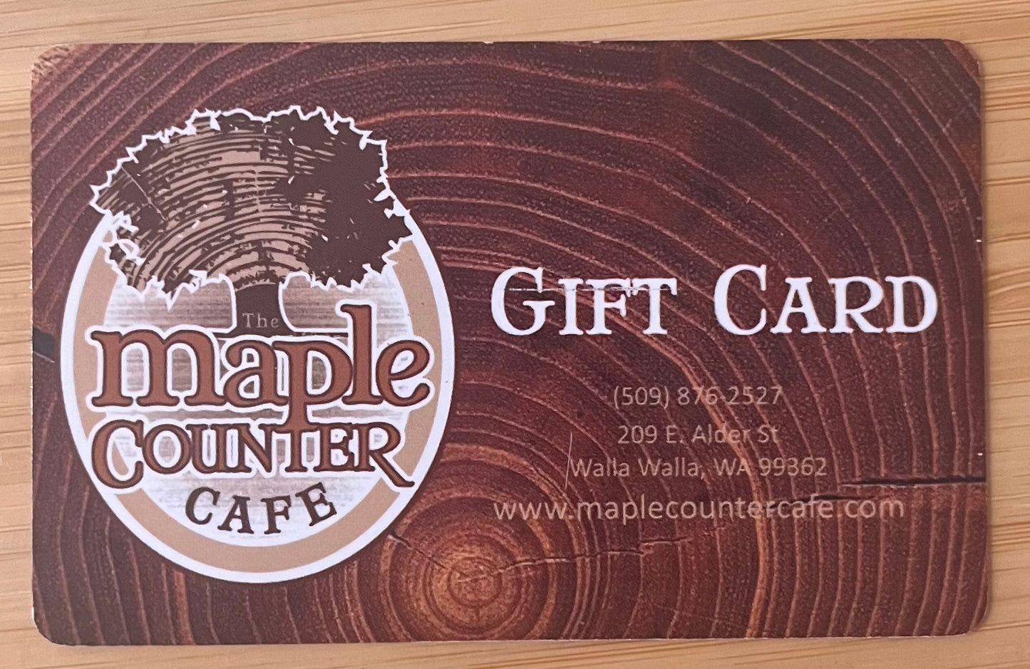 Maple Counter Cafe Gift Card $50 value! Discounted 50%!