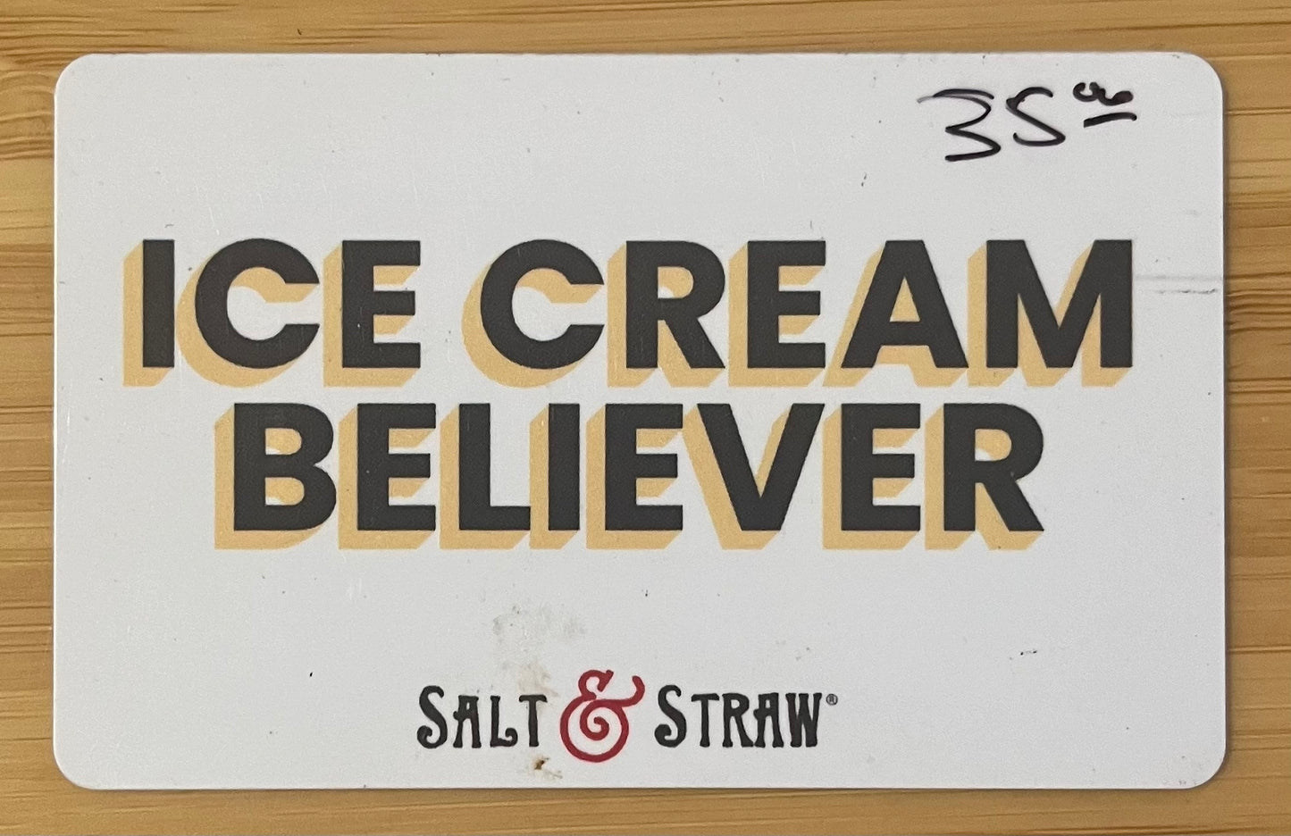 Salt & Straw Gift Card $35 value! Discounted 50%!