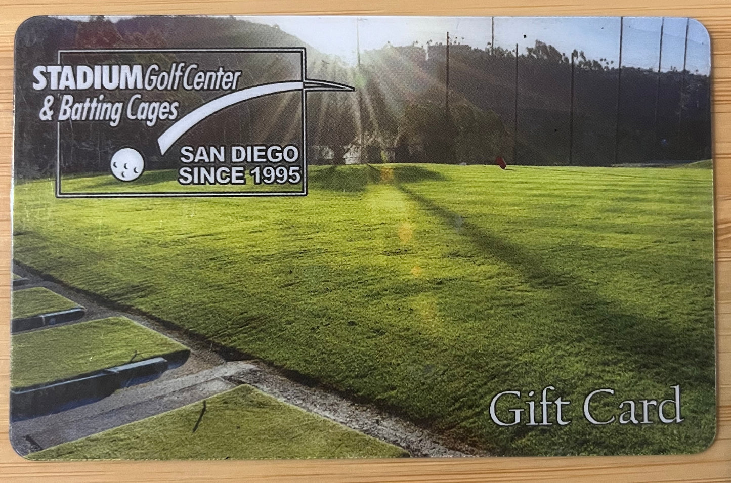 Stadium Golf Center & Batting Cages San Diego California Gift Card $110 value!