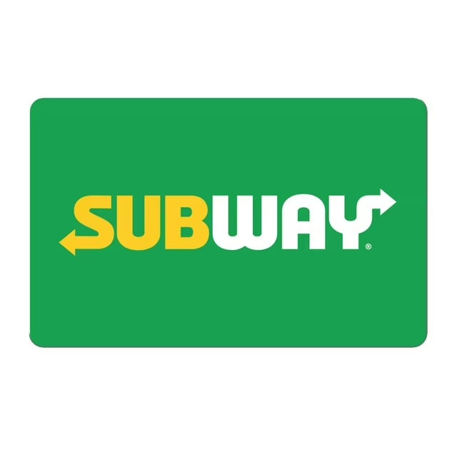 Subway Gift Cards Discounted 10%! Digital Delivery!